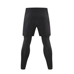 Pantalones Cortos Deportivos 2 en 1 para Hombre con Logotipo Personalizado, Leggings de Compresión, Secado Rápido, Poliéster y Spandex, Bolsillo con Cremallera para Entrenamiento en el Gimnasio - Product Image 4
