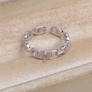 Anneau ouvert en argent S925, accessoires 5527, incrustation japonaise, élégant, tendance, anneau DIY, 8-10, porte-anneau populaire - Product Image 4