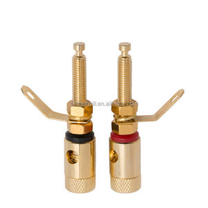 M4 Audio-Terminal-Binde pfosten aus vergoldetem Messing mit Hochstrom-Lautsprecherverstärker-Lautsprecher anschluss mit 4-mm-Bananenbuchse - Product Image 5