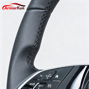 Volant de course en cuir de luxe pour Mercedes-Benz pour Classe C, Classe E, CLS, <span class=keywords><strong>GLE</strong></span> W205/W204/W206 C300/C43 W221 E350/E300 - Product Image 4
