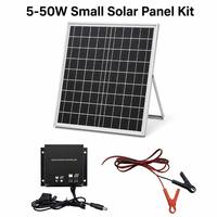 Panneau solaire compact 10W 20W 30W en verre avec contrôleur, câble et connecteur, prêt à l'emploi, personnalisable OEM pour éclairage public solaire