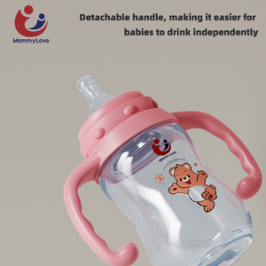 Biberón de Plástico PP Personalizado con Asa y Tetina Estándar para Bebés Recién Nacidos, 2oz 4oz 5oz 8oz 10oz 240ml, Libre de BPA - Product Image 4
