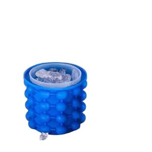Bac à glaçons portable en silicone demi-rond, peu encombrant, avec couvercle, pour glaçons cylindriques transparents - Product Image 2