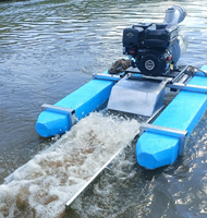 Machine de lavage d'or pour sable de rivière, drague flottante portable, mini drague à aspiration avec canal de lavage pour l'or alluvionnaire