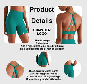 FITVOLT Vente en gros Vêtements de yoga et de fitness d'été, tendance, unis, respirants, en Spandex/Nylon, sans bretelles, taille haute, écologiques - Product Image 4