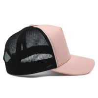 Casquette de baseball en cuir à 5 panneaux avec visière incurvée, broderie 3D personnalisée, faible MOQ, haute qualité, prix bas