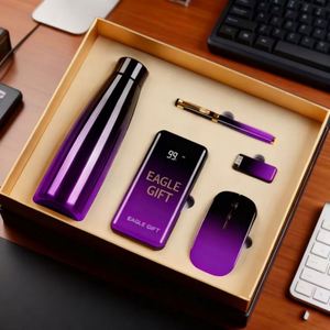 Luxury Gift Boxes Business Gift Set Automatic Umbrella Logo Vacuum Flask + A5 Notebook + <b>Pen</b> Promotional Activities UV Printed - Product Image 5