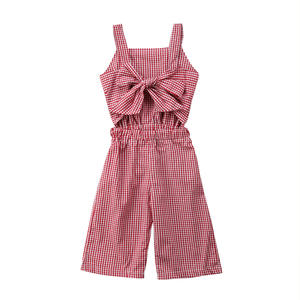 Vente en gros de vêtements pour enfants, nouveaux modèles, ensembles de vêtements pour filles, chemise à carreaux et pantalon de trekking - Product Image 1
