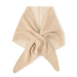 2023 designer brand triangle cashmere snood scarf custom fashion plain knit winter women cashmere scarves shawl