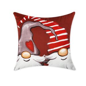 Cuscino Decorativo Excelsa a Forma di Gnomo in Cotone 45x20x45 Cm Quadrato Stampato Multicolore Lavabile Design Originale Made in Italy - Product Image 1