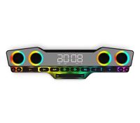 Speaker dengan Lampu RGB, Pengeras Suara BT Gaming Komputer Tombol Mekanis Game
