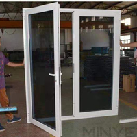 Porte à battants en aluminium à double vitrage AS2047 pour balcon/véranda, porte coulissante/extérieure en aluminium, porte pliante/bi-pliante, porte intérieure avec cadre