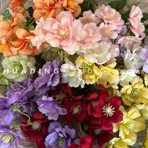 Flores Artificiales de Seda de Estudio Hua Ding, Rosas y Camelias de Múltiples Cabezas, Accesorios Decorativos para Bodas y Oficinas - Product Image 3