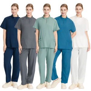 Wholesale Custom Women Medical Scrubs Set Top and Pants Hospital Nurse <strong>Uniforms</strong> Doctor Scrubs <strong>Uniform</strong> Set - Product Image 2