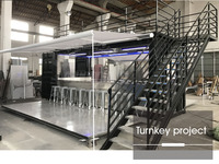 Fast Food Conteneur Maison Kiosque Conteneur À Café Maison Flatpack Conteneur Café Maison bar Toit Pont Pub