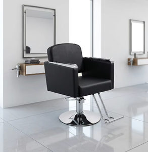 Hair Salon Barber Chair Rotatable 360 Degree Height Adjustable PU Leather High Density Sponge Commercial Use - Product Image 1
