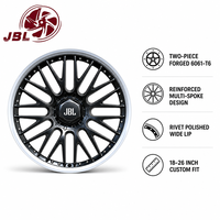 Nouvelles jantes forgées deux pièces de 18 à 26 pouces, noir brillant, multi-rayons, rebord poli, 5x112 5x120 20mm, adaptées pour le tuning de voitures de sport