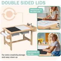 Cadeaux d'anniversaire pour garçons et filles, table sensorielle pour enfants avec 2 bacs sensoriels, planche double face