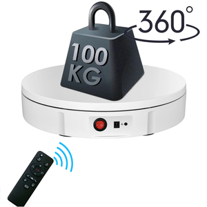 כבד כבד 100 ק "ג עומס סיבוב תצוגה חשמלי מעמד 360 תכשיטים turtable תואר עבור צילום וידאו props - Product Image 1