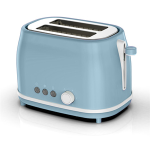 Máy Nướng Bánh Mì Thương Mại Chảo Tostadora De Phong Cách Bắc Âu Máy Nướng Bánh Mì Bằng Thép Không Gỉ Màu Xanh Dương Có Nắp Đậy - Product Image 1