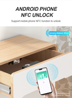 Serrure Intelligente NFC Tuya sans Clé pour Armoire, Serrure Invisible Abordable avec Contrôle par Application et Cartes RFID Cachées pour Casiers, Maison Intelligente