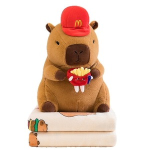 Cartoon Capybara 2-in-1 Plüschkissen und Decke, Dual-Use Kapibara Klimaanlagen-Decke aus Plüsch - Product Image 5