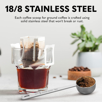 Outil de cuisson métal or cuillère à café lait protéine poudre haricot mesure cuillère à soupe acier inoxydable cuillère à café cuillère à mesurer ensemble