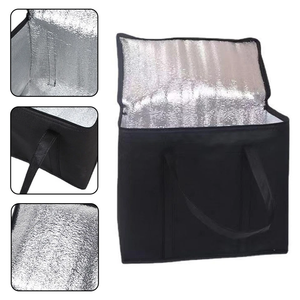 Forro térmico de espuma con aislamiento térmico con logotipo personalizado elegante para <span class=keywords><strong>Uber</strong></span> Eats, bolsa de entrega de alimentos, bolsas enfriadoras con cremallera Ziplock para almacenamiento - Product Image 5