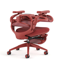 Siège Ergonomique pour Ordinateur, Idéal pour Bureau à Domicile, Salon ou Salle d'Étude, avec Appuie-tête Réglable, Siège Pivotant et Réglable en Hauteur, et Repose-pieds