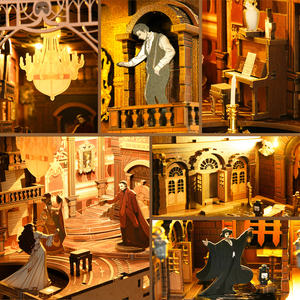 Fantasma de <span class=keywords><strong>la</strong></span> ópera 3D Mini ciudad rompecabezas de madera <span class=keywords><strong>libro</strong></span> Nook Kit conjunto de muebles en miniatura y habitación de <span class=keywords><strong>casa</strong></span> de muñecas para ideas de regalo novedosas - Product Image 3