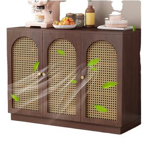 Gabinete de almacenamiento de esquina lateral de madera maciza de lujo moderno, <span class=keywords><strong>aparador</strong></span> de comedor de cocina montado en la pared con puertas y cajones - Product Image 2