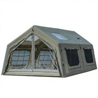 Tente gonflable pour le camping |   Tente de camping 4/6/8/10 personnes, quatre saisons, imperméable, installation facile, pompe manuelle, glamping, pique-nique en plein air, fête