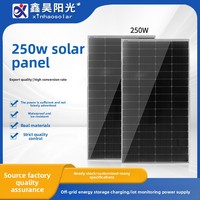 Panneau solaire monocristallin en silicium haute efficacité 250W 100x100cm 10mm d'épaisseur pour la production d'énergie domestique hors réseau et la recharge