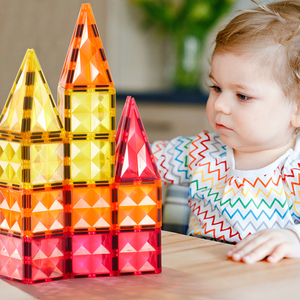 Tuiles magnétiques distinctives MIDEER, 100 pièces, conception de prisme à 8 facettes brevetée, blocs de construction magnétiques, cadeau éducatif pour enfants - Product Image 2