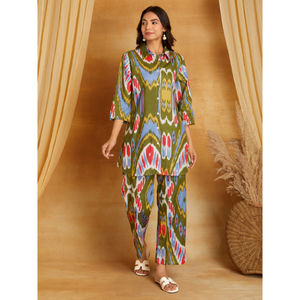 ชุดเซ็ตผ้าเรยอนวิสโคส 100% ลายพิมพ์ดอกไม้ สำหรับงานปาร์ตี้ สไตล์ชาติพันธุ์ สำหรับผู้หญิง ทุกฤดูกาล จากซัพพลายเออร์อินเดีย ผลิตจากวัสดุรีไซเคิล - Product Image 1