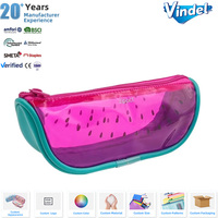 Trousse à crayons fantaisie en gros, motif pastèque, orange, kiwi, étui à stylos en PVC imperméable, cadeau promotionnel pour étudiants
