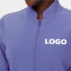 Giacca Medica Personalizzata con Logo, Maniche Lunghe, Vestibilità Classica, Collo Alto, Uniforme <span class=keywords><strong>per</strong></span> Infermieri, Set da Laboratorio <span class=keywords><strong>per</strong></span> Donne - Product Image 4