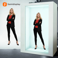 Vitrina con Pantalla LCD Transparente Interactiva con Pantalla Táctil Holográfica 3D de 86 Pulgadas para Publicidad en Comercios