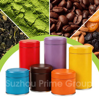 Boîte à thé matcha ronde hermétique personnalisée de qualité alimentaire en fer blanc avec couvercle à vis pour le stockage de poudre de matcha en cuisine