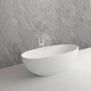 SM-8628 bagno indipendente dell'hotel della famiglia vasca da bagno di superficie solida di pietra composita di 1800mm per gli adulti