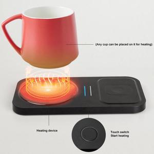 <span class=keywords><strong>Calentador</strong></span> de taza inteligente eléctrico taza de café USB <span class=keywords><strong>tazas</strong></span> de café <span class=keywords><strong>calentador</strong></span> cargador inalámbrico 4 en 1 <span class=keywords><strong>calentador</strong></span> de taza de café con cargador magnético - Product Image 4