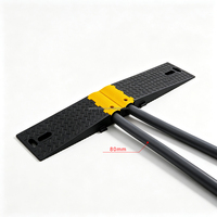 Rampe de protection robuste en caoutchouc pour câbles et tuyaux, 1M, 2 canaux, 80mm, pour grands tuyaux et fils, pont de protection pour allée