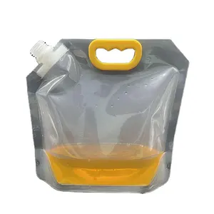 100ml/ 200ml/350m Stand Up recyclable PE/PE Stand Up Plastic Doypack Spouted Pouch Bag With Spout For Coffee Drink Juice Liquid