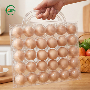 Contenitore per Uova Portatile in PET Resistente all'Umidità, Trasparente, da 30 Posti, con Manico, per Uso in Allevamenti Avicoli - Product Image 5