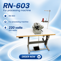 Nouvelle machine à coudre industrielle programmable à point noué RN-603 pour la découpe des bords des bottes de neige et des bottes en fourrure pour femmes à usage domestique