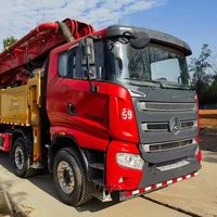 Camión Bomba de Concreto Usado Original Sany de 56m, Año 2021, Chasis Sany, Bomba de Brazo Montada en Camión Diésel