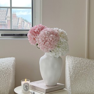 Xinyuan <b>Artificial</b> <b>Hydrangea</b> Silk Flower Rolled Edges Single Stem Wedding Home Decor Ornaments - Product Image 2