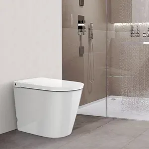 High End 110V Bathroom Sanitary Ware Tankless Siphonic S-trap Toilet Intelligent Toilet Wc Back To Wall