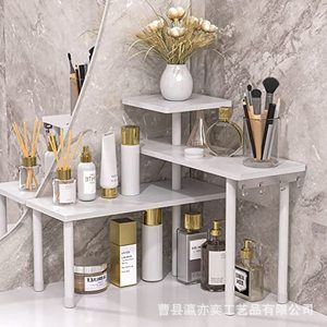 Iron Wood Spice Rack Corner <b>Kitchen</b> Shelf <b>Storage</b> <b>Unit</b> Durable Standing Type Rectangle Shape Household Kitchenware Organizer - Product Image 3