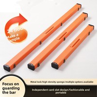 Étui de queue de billard 3/4 F98T7 à double compartiment, boîte monobloc pour queue à travers de la manche, finition cuir plastique-acier, support pour queue de billard